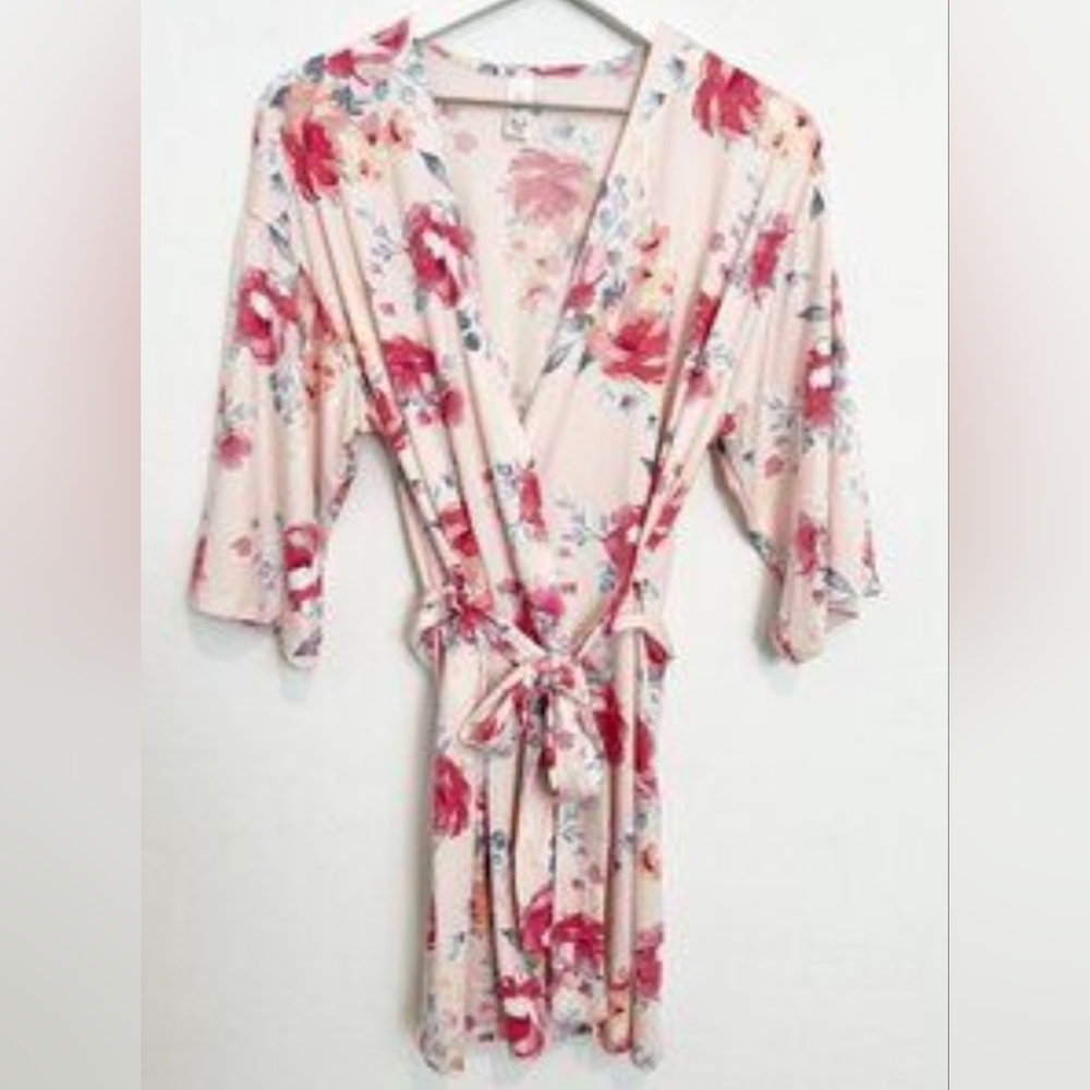 Floral Kimono Robe - Pink - Picture 3 of 6